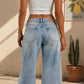 Light Blue Wide Leg Jeans